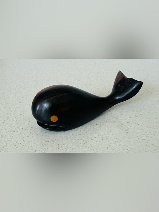 Source Unknown Other - Hand Carved Wooden Whale Figurine Nautical Coastal Beach House Decor